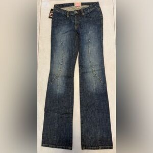 New Vintage Parasuco Jeans Women Middle Rise Pant Bootcut Denim Size 27x34